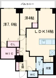 シティコート目黒4号棟【8階】の間取り
