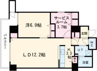 シティコート目黒4号棟【209号室】の間取り