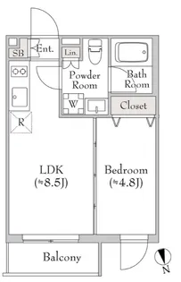 テラブリック南大井【2階】の間取り