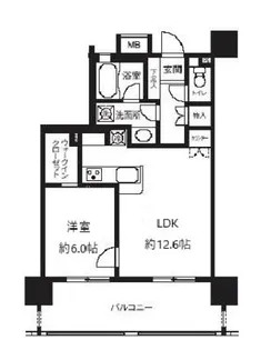 ライオンズシティ白金高輪【5階】の間取り