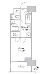カナルフロント芝浦【9階】の間取り