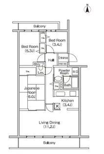 フィール天神町1号館【2階】の間取り