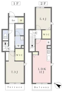 CLAIRE【102号室】の間取り