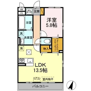 ROYAL EAST(ロイヤル イースト)【1階】の間取り