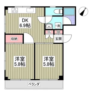 セブンスターハイツ【2階】の間取り