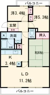 フィール天神町2号館【1階】の間取り