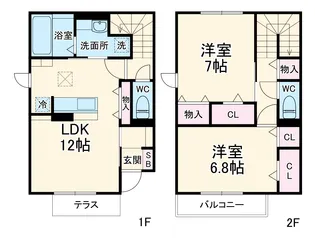 kafuu residence B【1階】の間取り