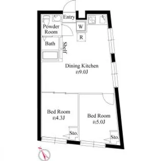 アクロスアベニュー南長崎【3階】の間取り