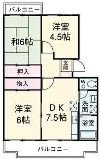 グランメール【206号室】の間取り