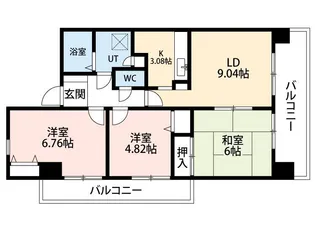 アグリシャトル【5階】の間取り