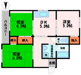 ハイツ三和【2階】の間取り