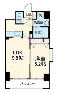 アーバネックス南森町【9階】の間取り
