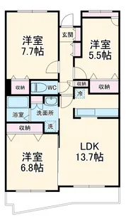 アステリ与野本町弐番館【5階】の間取り
