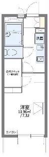 レオパレスミ ルガール【103号室】の間取り