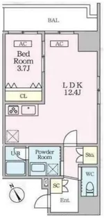 シャントロワ曙橋【6階】の間取り