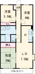 グランシティ小金井【1階】の間取り