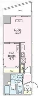 シャントロワ曙橋【7階】の間取り