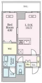 シャントロワ曙橋【10階】の間取り