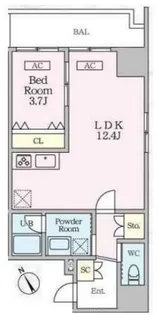 シャントロワ曙橋【10階】の間取り