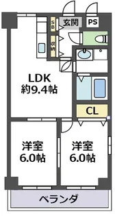 クレアール弐番館【3階】の間取り