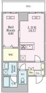 シャントロワ曙橋【8階】の間取り