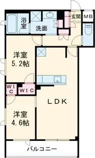 Brillia ist 洗足池の杜【2階】の間取り