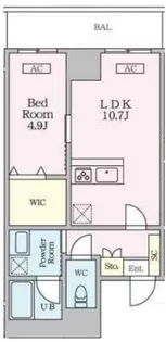 シャントロワ曙橋【9階】の間取り