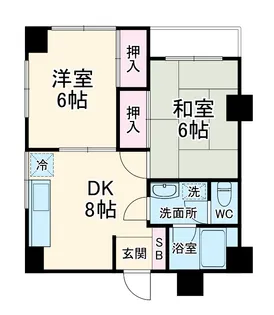 リバーサイドミエ【3階】の間取り