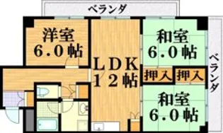 メゾンミソノ【5階】の間取り