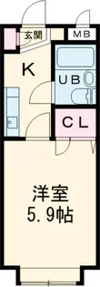 桜新町ハイツ【4階】の間取り