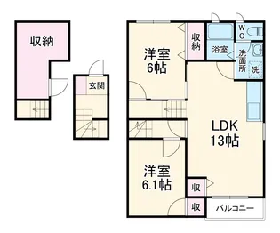 ユーズステージ【2階】の間取り