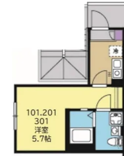プライム大口【3階】の間取り