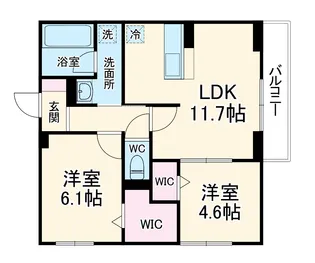D PAINA 生田【2階】の間取り