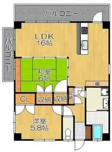 グリーンハイツ光【203号室】の間取り