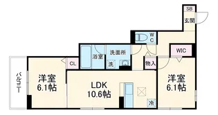 D PAINA 生田【3階】の間取り