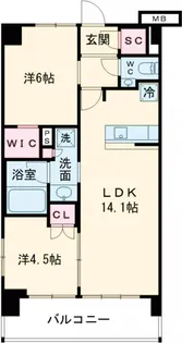 ジェノヴィア赤羽【314号室】の間取り