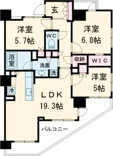 ドゥーエ早稲田【10階】の間取り