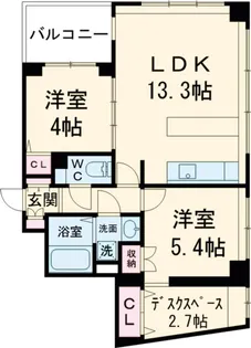 レジデンス渋谷富ヶ谷【7階】の間取り
