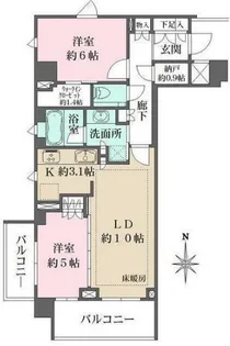 ザ・パークハウス自由が丘フロント【5階】の間取り