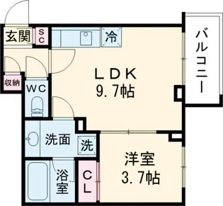 ファレール笹塚【2階】の間取り