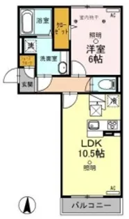 ロイジェントパークスレイクタウンⅢO【1階】の間取り
