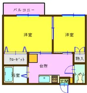 一之江リバーサイドハイツ【1階】の間取り