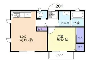 フローラモチダ【201号室】の間取り