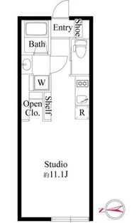 フォルスクラス高田馬場【201号室】の間取り