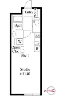フォルスクラス高田馬場【301号室】の間取り