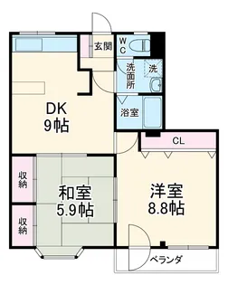 エスピーパレスA15【1階】の間取り