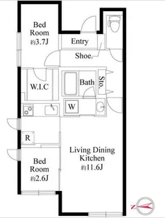 フォルスクラス高田馬場【4階】の間取り