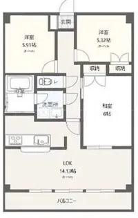 ヴィラ・フォー・シーズン【3階】の間取り