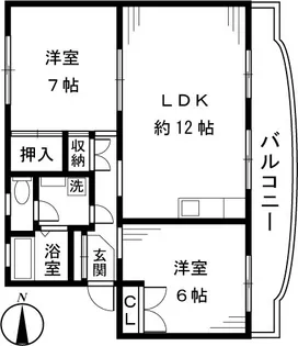 ドミールさがみ野Ⅰ【2階】の間取り