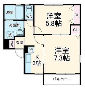 リーフレジデンス【W201号室】の間取り
